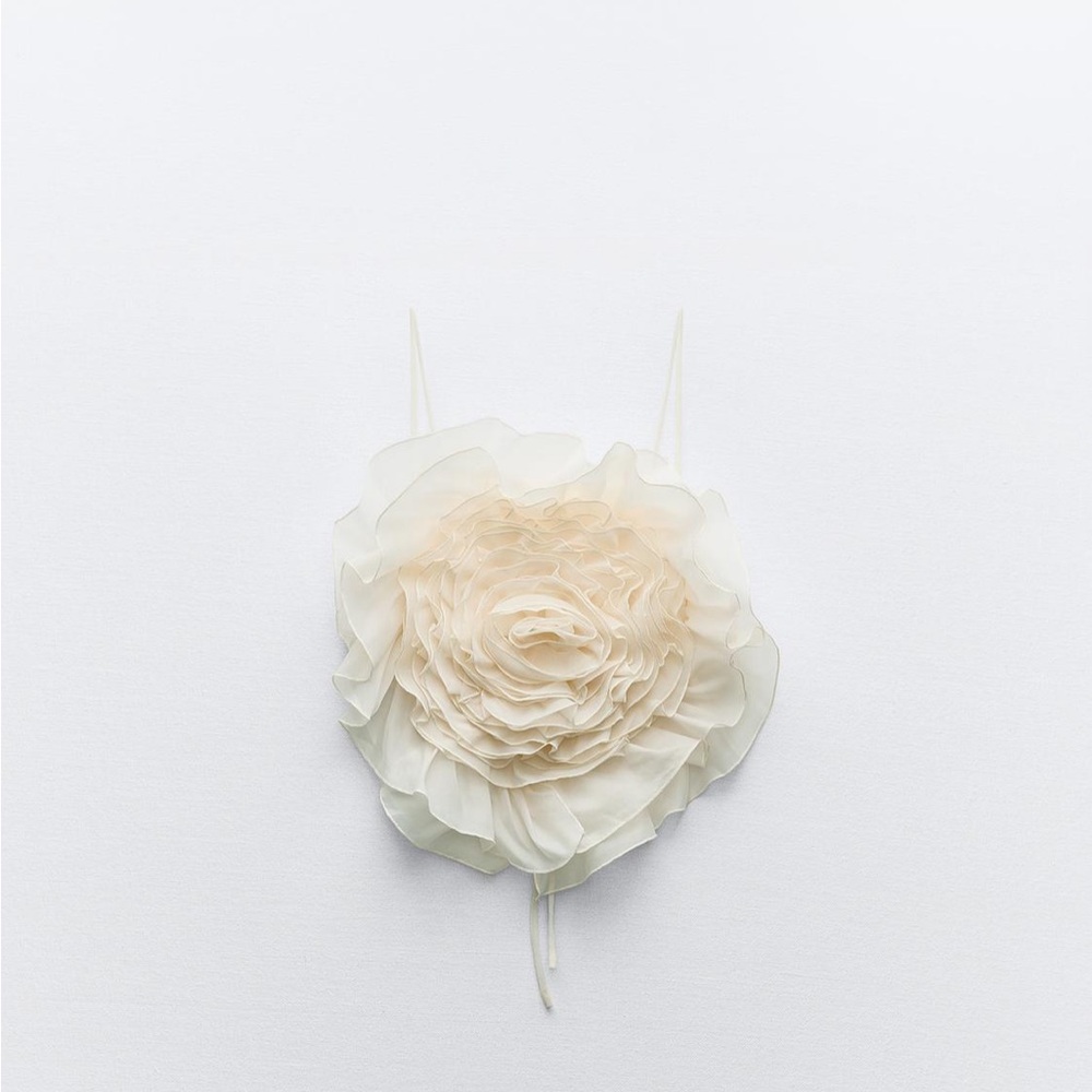 Zara maxi organza flower top - Picture 3 of 9